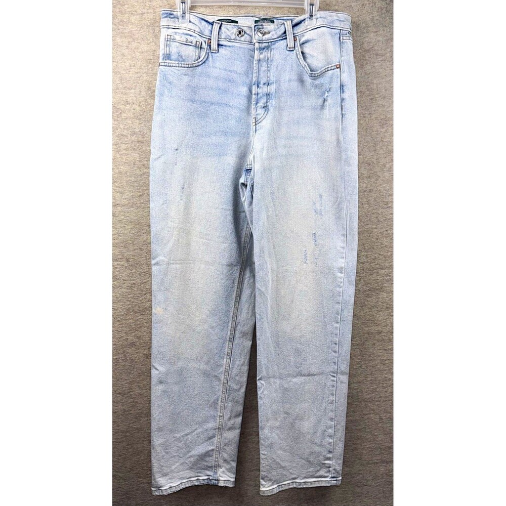 Wild Fable Women’s Light Wash Blue Denim High Rise Straight Button-Fly 10
